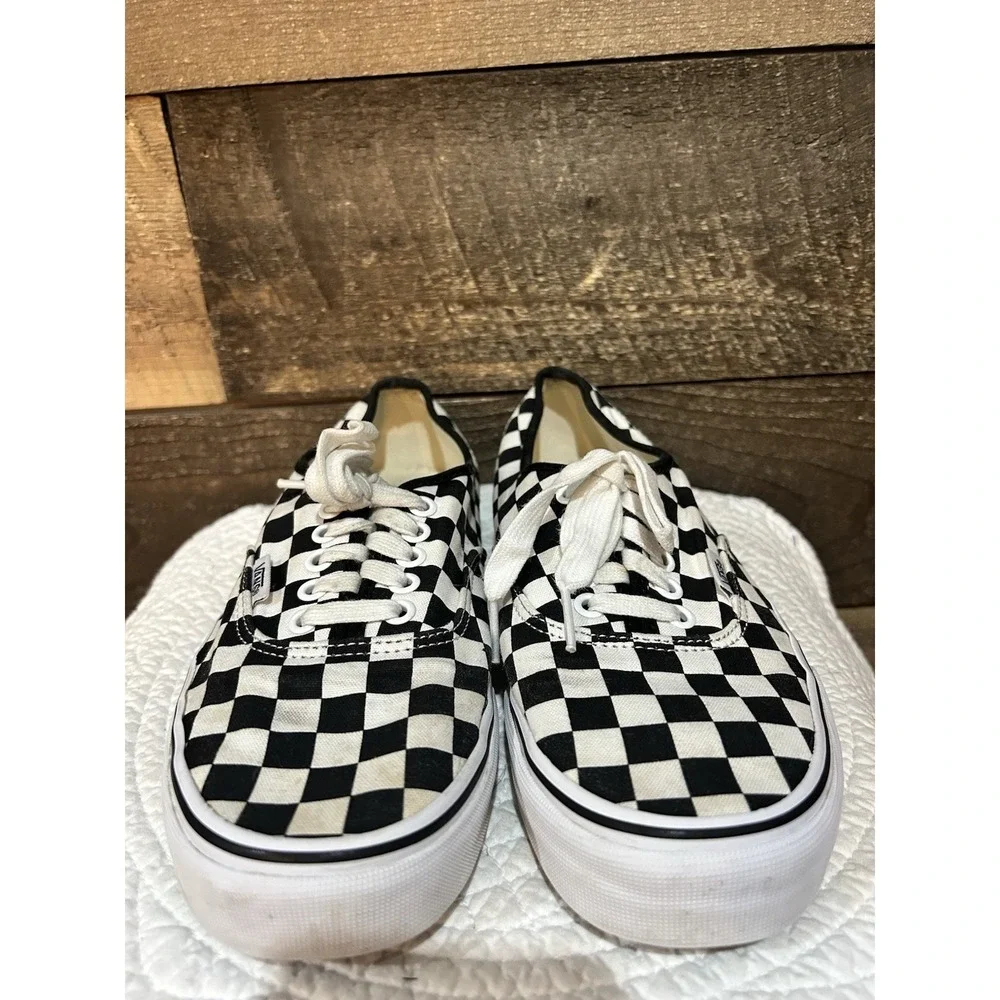 Vans Off The Wall‎ Lace Up Shoes Black White Checkerboard Size Men's 6.5 W 8